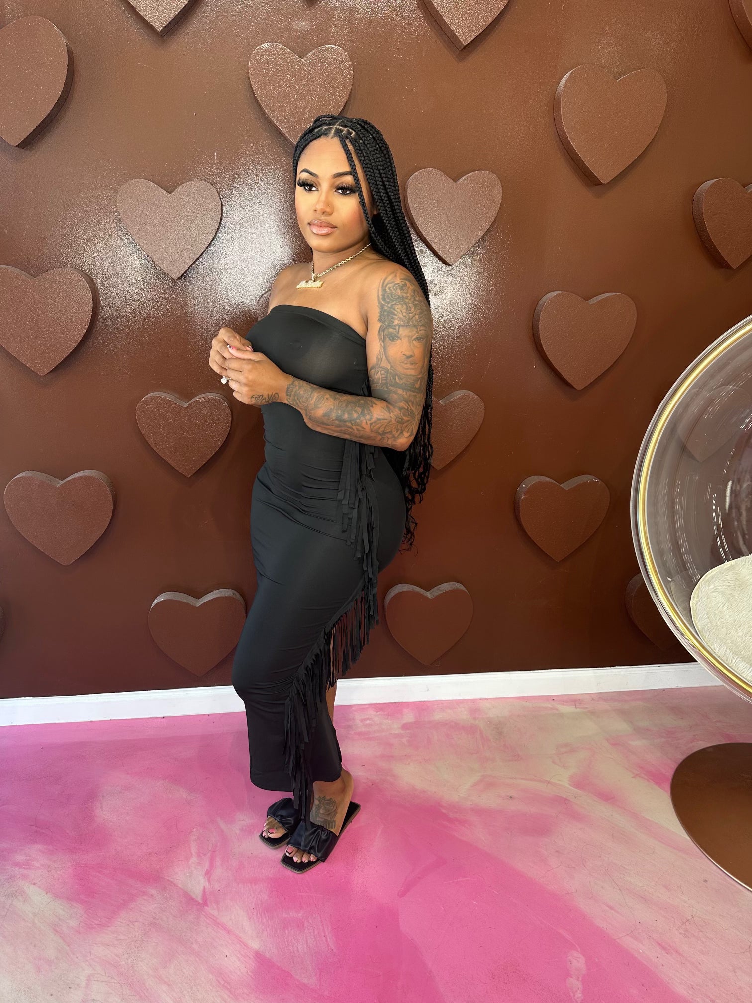 Baddie Bae Maxi Dress- Black