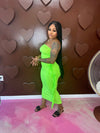 Baddie Bae Maxi Dress- Lime