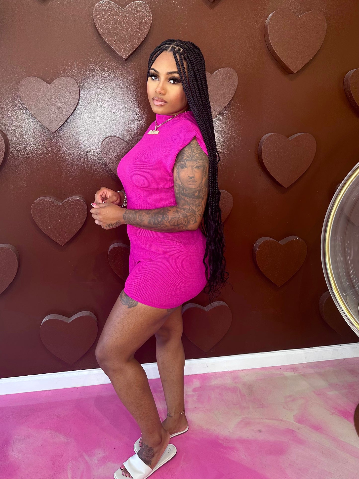 Stacey 2 Piece- Fuchsia