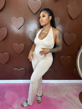 Private Party Jumpsuit- Nude
