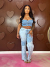 Denim Patchwork Jeans